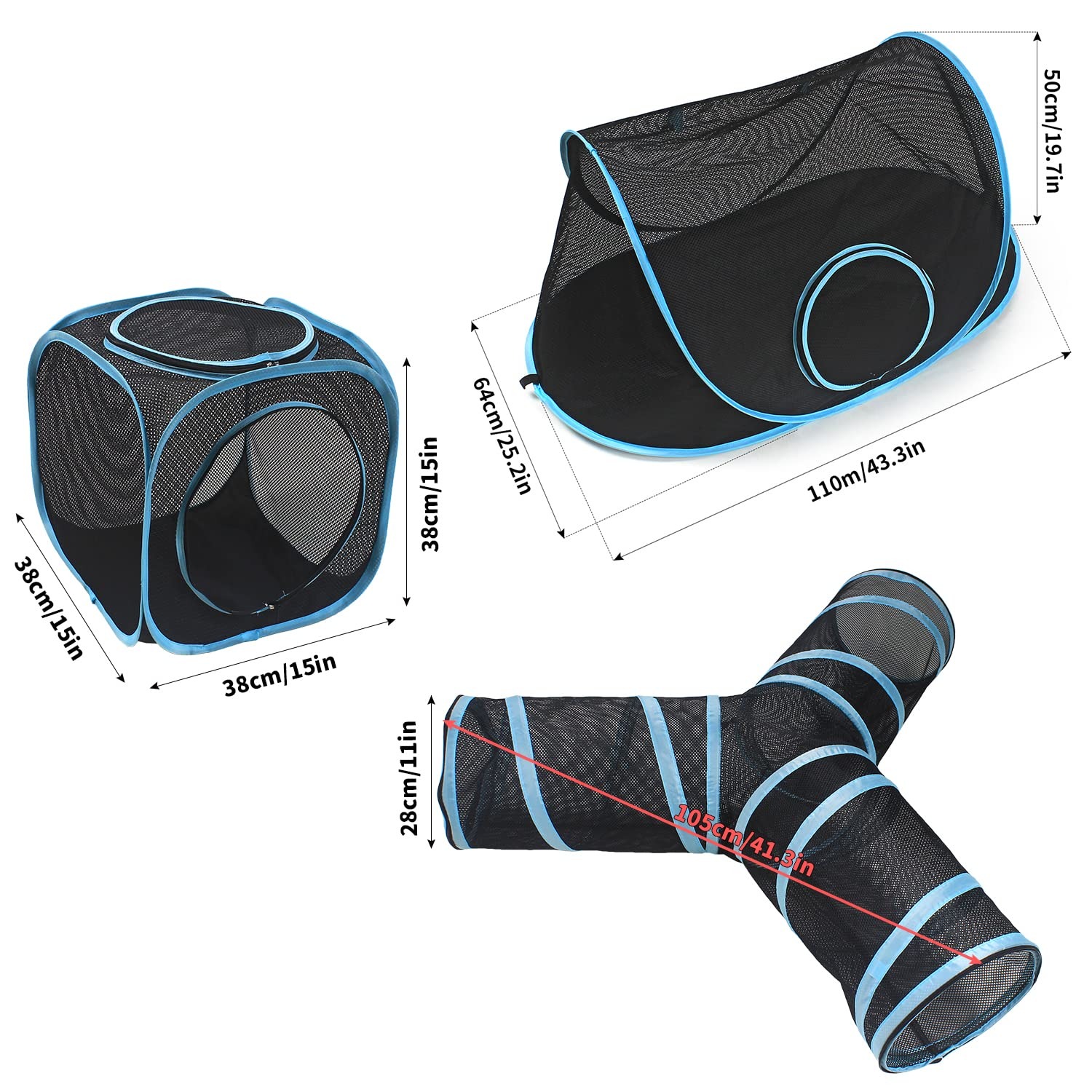 Cat Cube and Tunnel Play Set, detail view